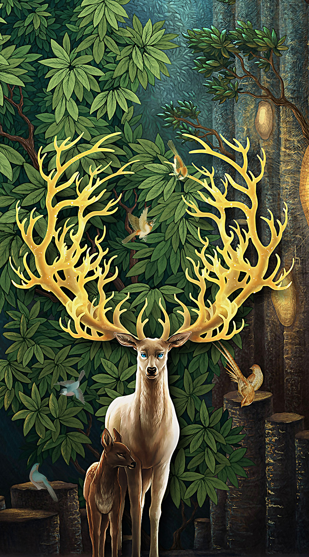 玄关过道麋鹿装饰画插图1