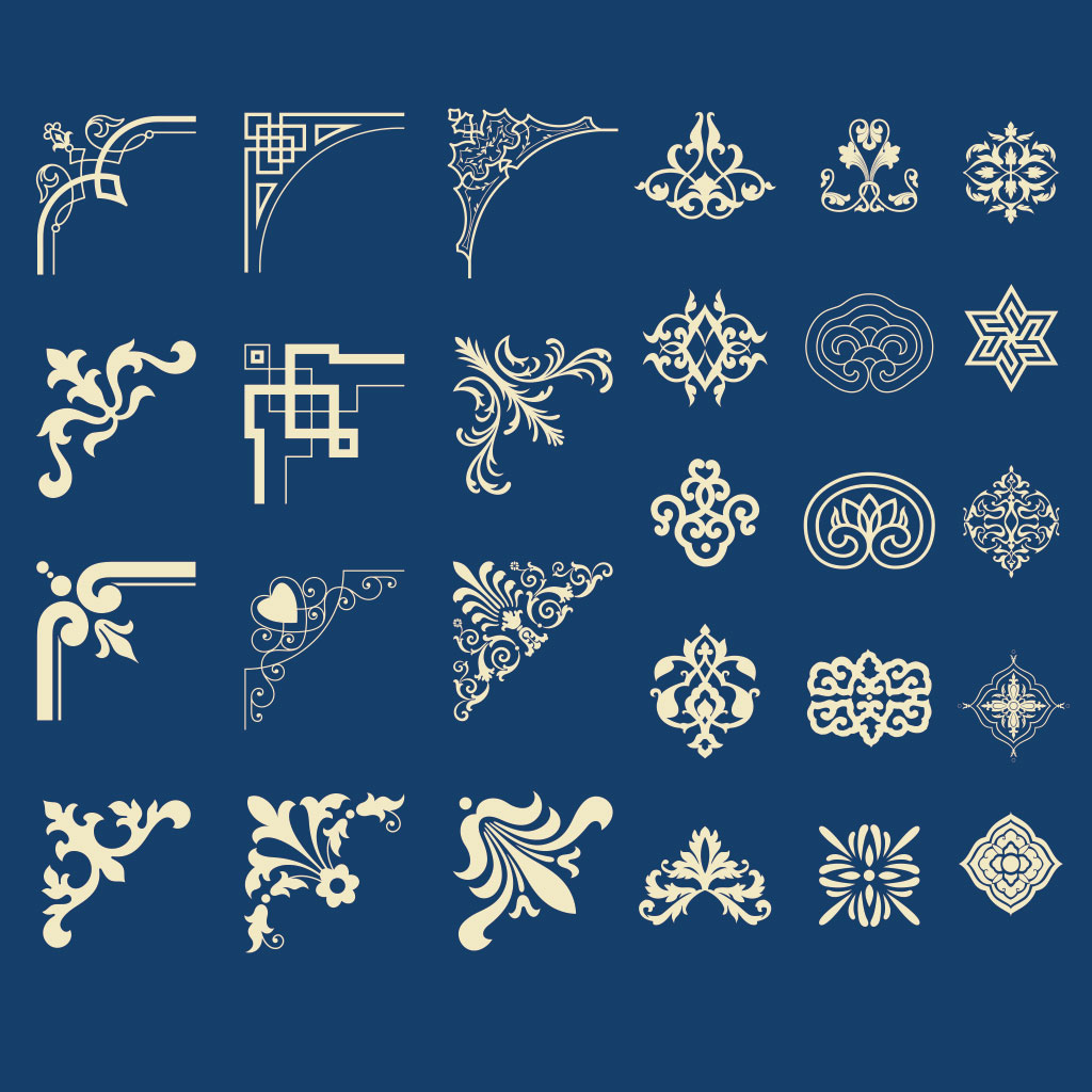 传统古典花边花纹cdr素材插图