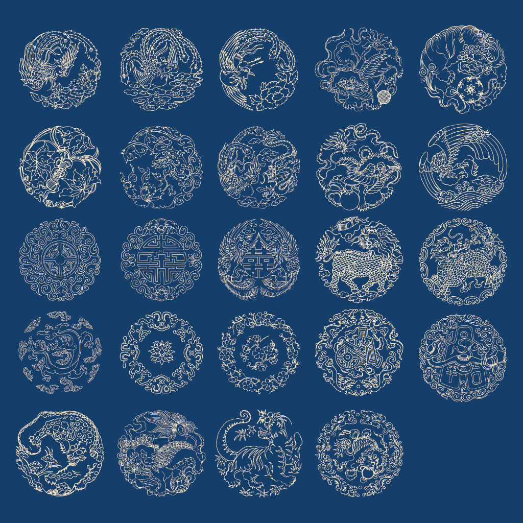矢量龙凤传统图案cdr素材插图