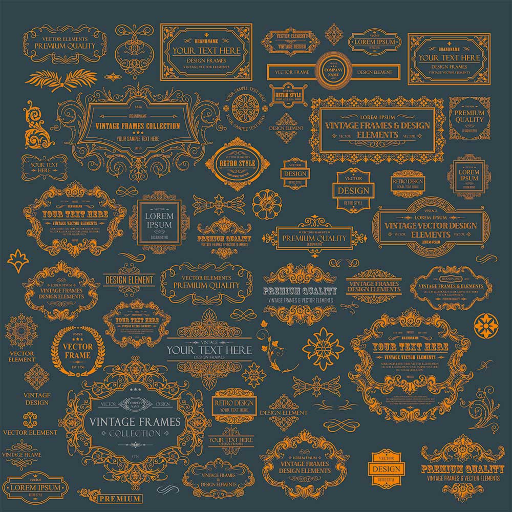 欧式花纹CDR素材插图