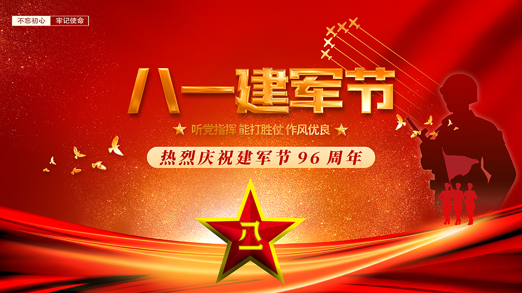 建军节展板插图