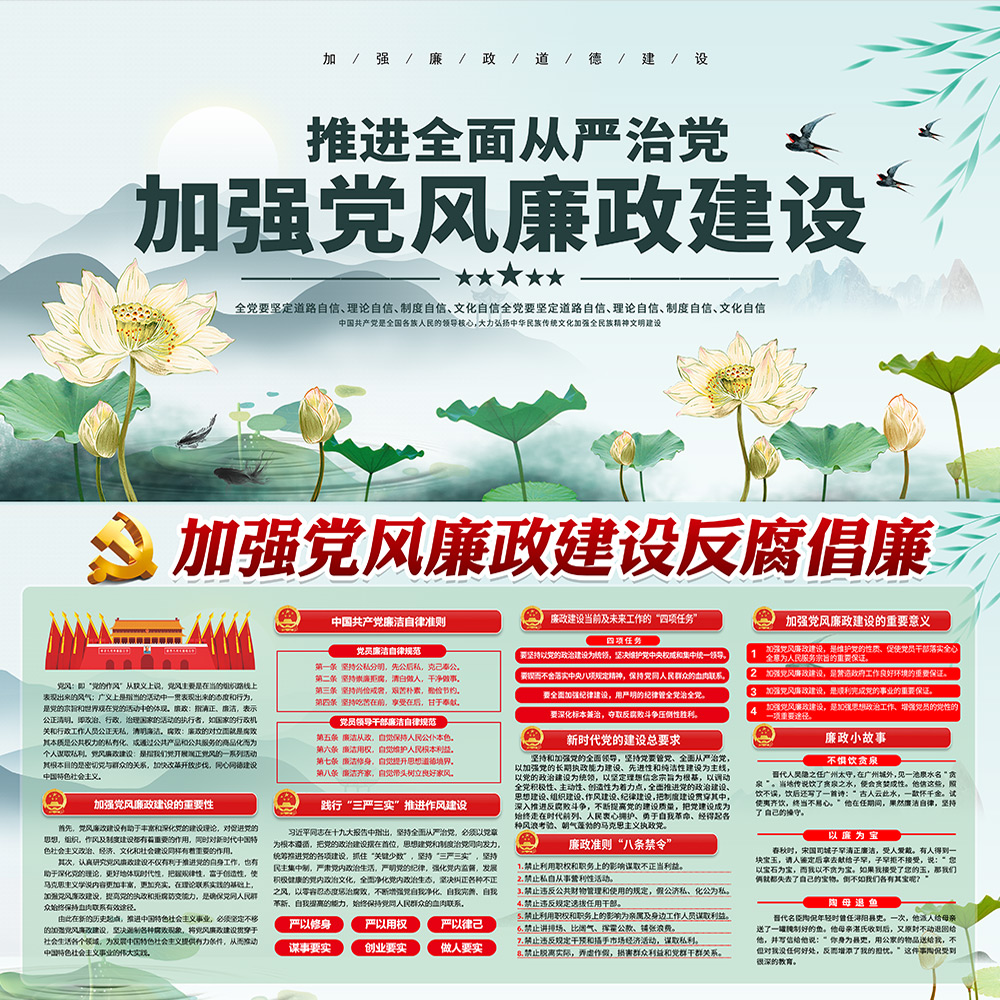 加强党风廉政建设展板插图