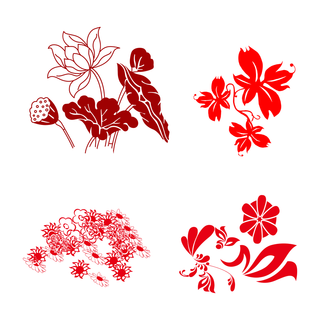 矢量荷花cdr素材插图