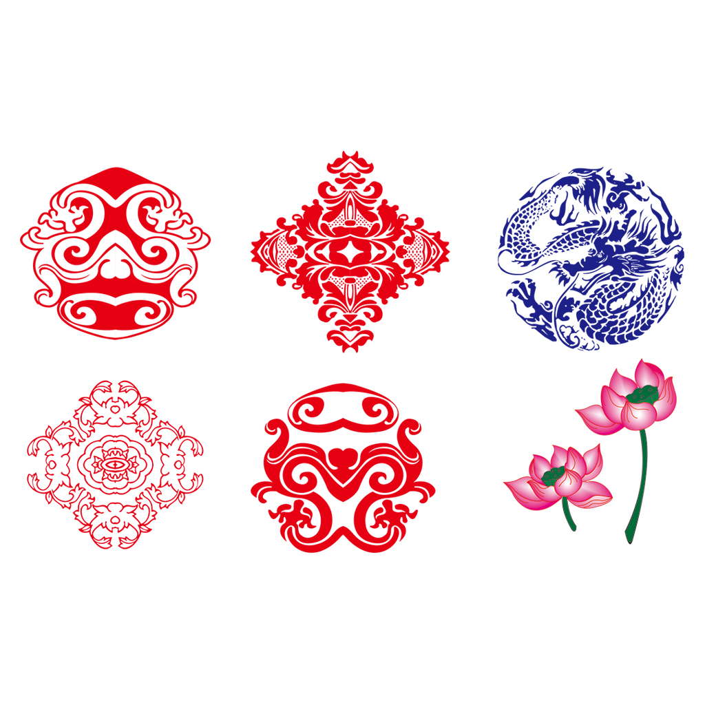 失量花纹龙纹cdr素材插图