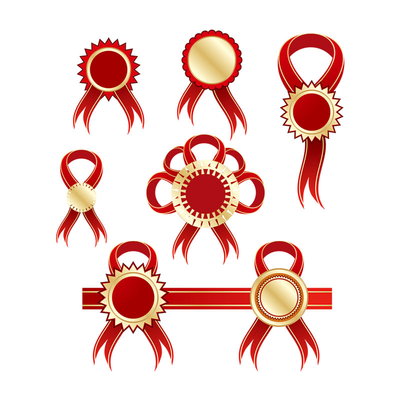 奖状花荣誉贴cdr素材插图