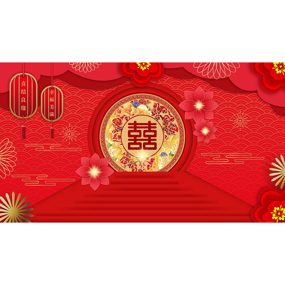 婚礼背景素材插图