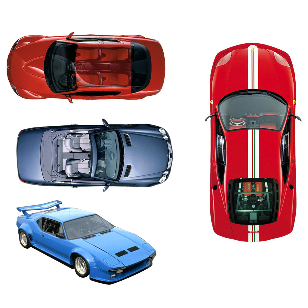 小汽车跑车PSD插图