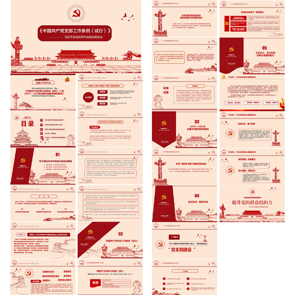 党支部工作条例解读PPT模板插图