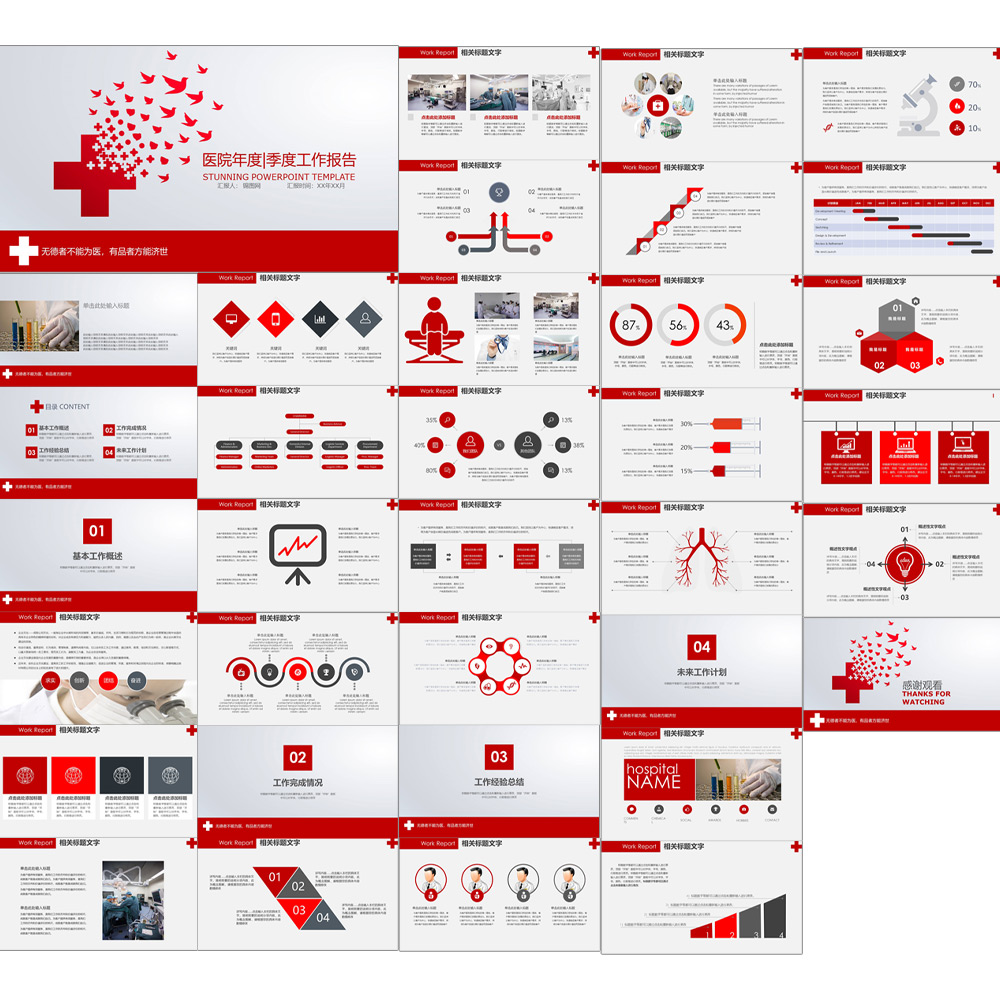 医疗医院工作汇报PPT模板插图