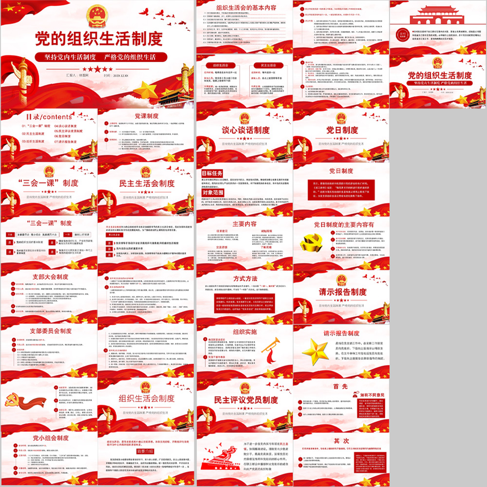 党组织生活制度PPT模板插图