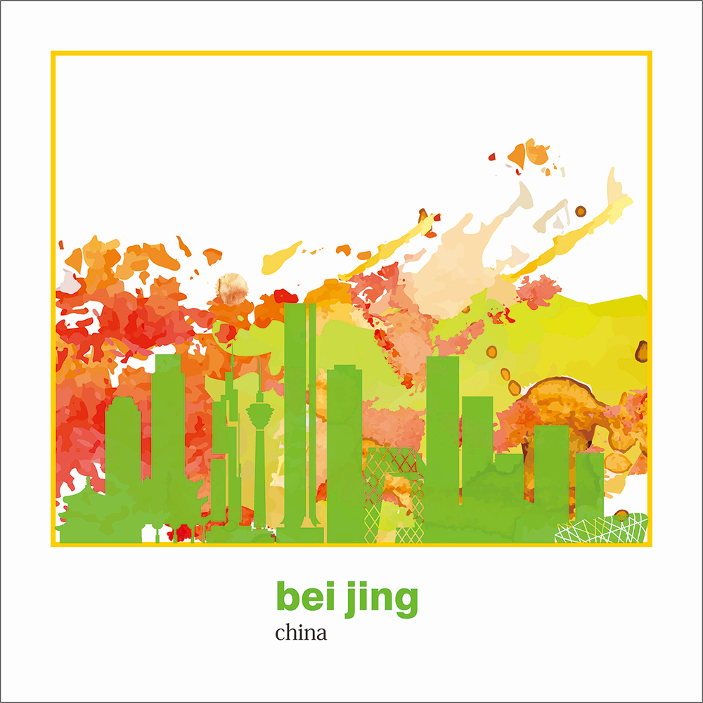 水墨城市北京cdr素材插图