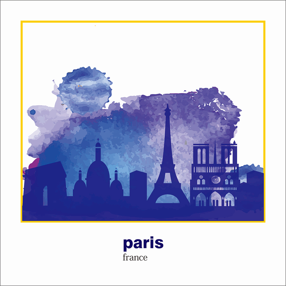 城市建筑巴黎cdr素材插图