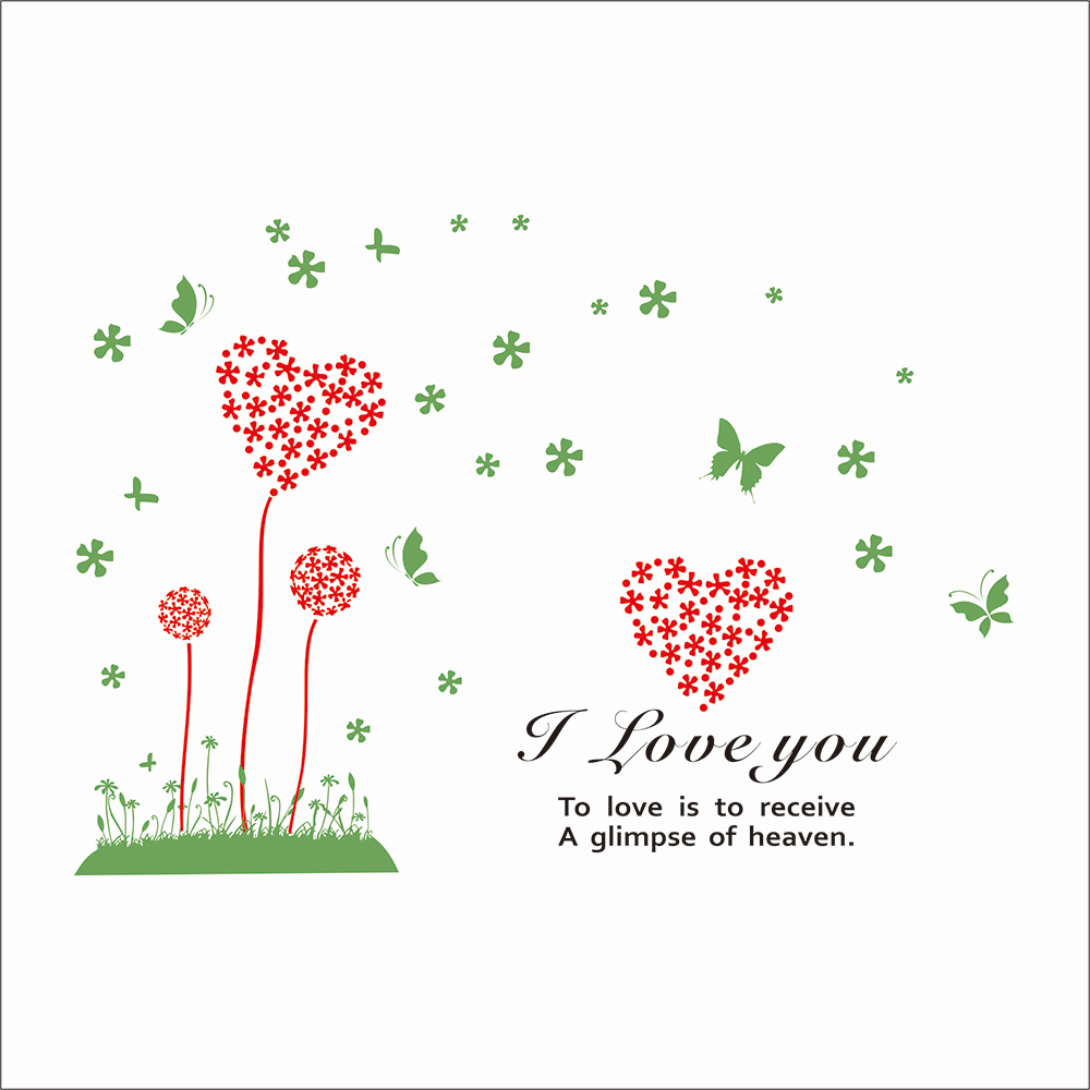 蝴蝶蒲公英爱心cdr素材插图