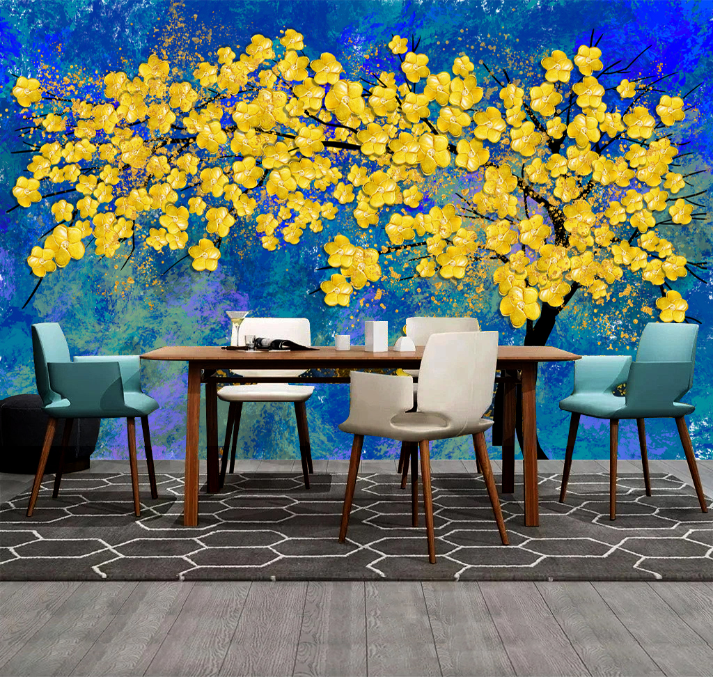 发财树现代装饰背景墙插图