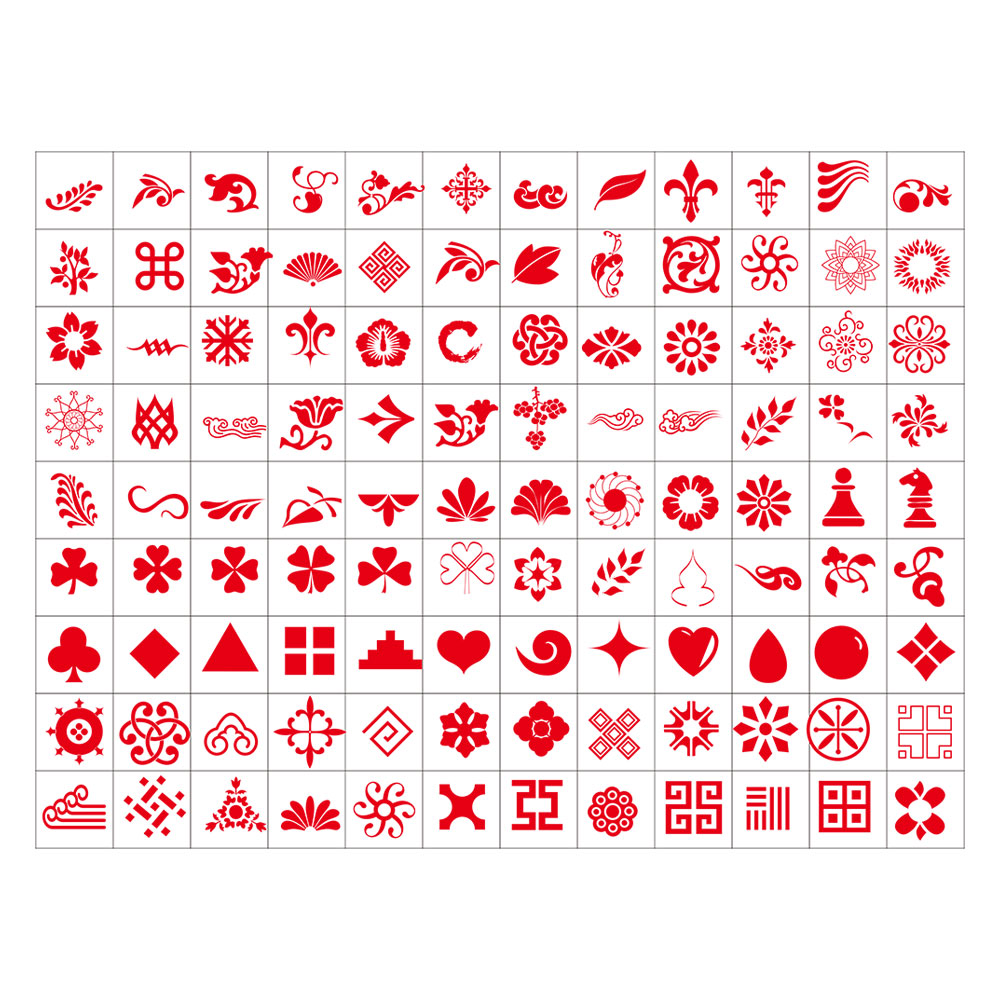 矢量花边图标cdr素材插图