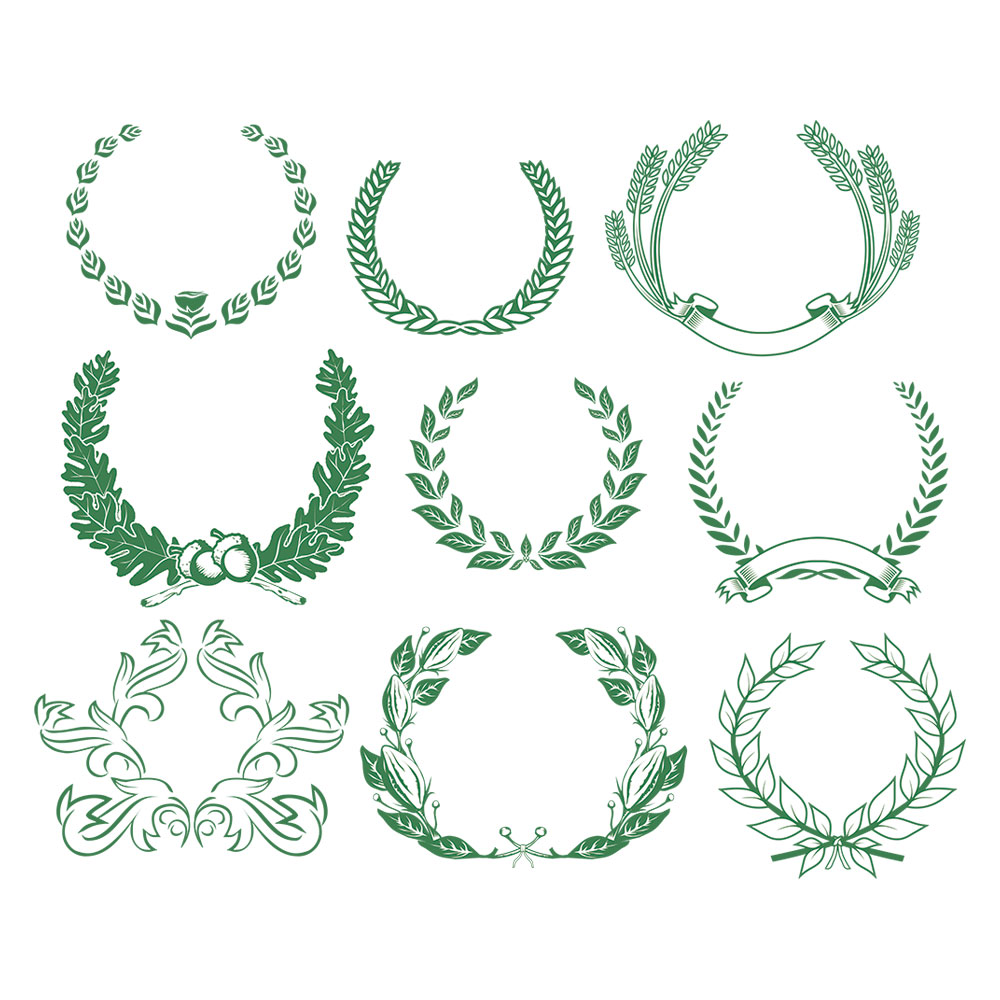 麦穗花边cdr素材插图