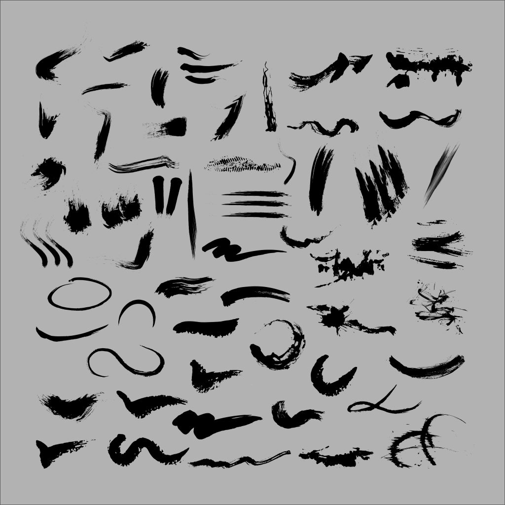 矢量墨迹笔触cdr素材插图