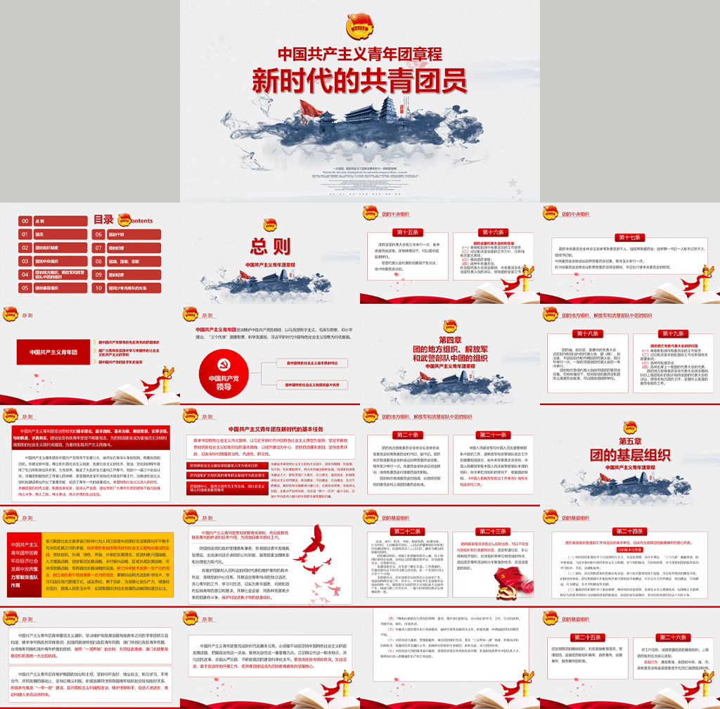 共青团章程PPT模板插图
