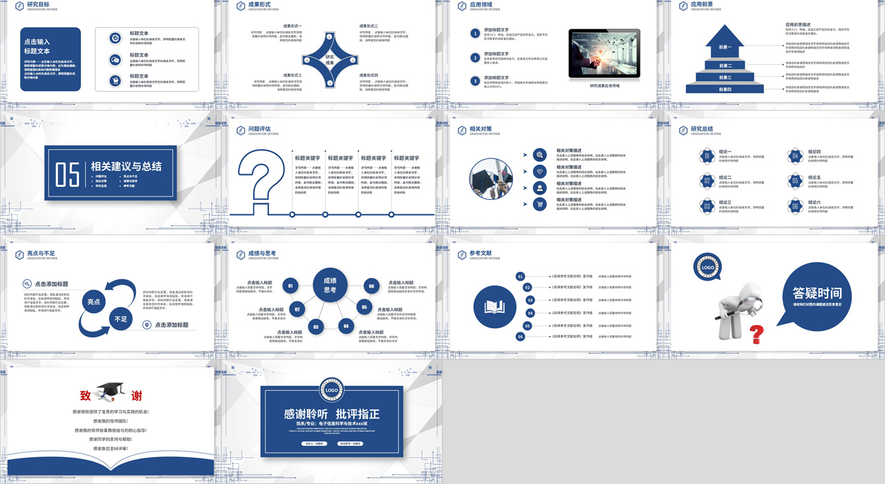 毕业论文答辩开题PPT模板插图1
