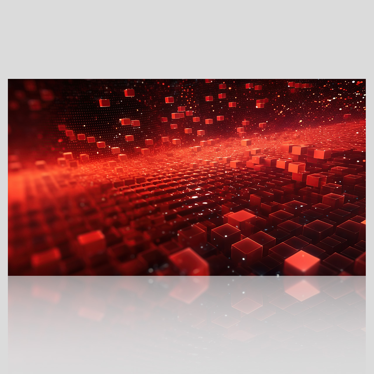 红色几何矩阵背景素材插图