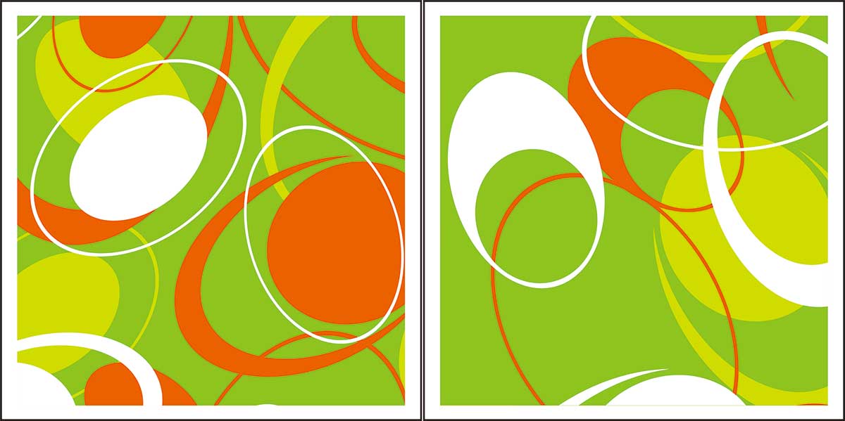 绿色几何图案装饰画插图1