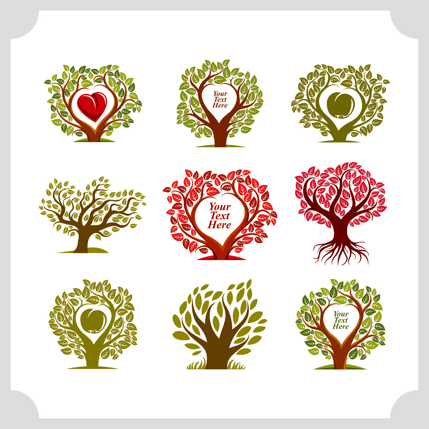 艺术树木CDR矢量素材插图