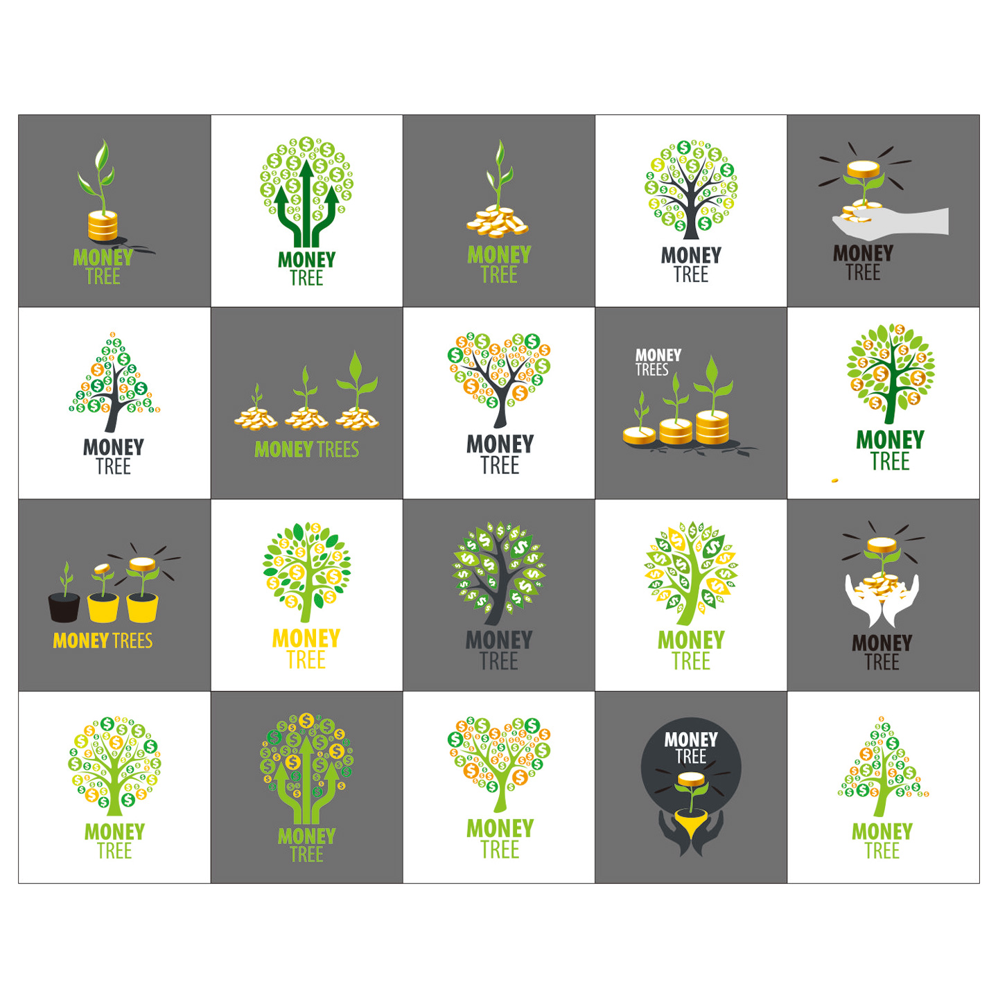 摇钱树小树矢量cdr素材插图