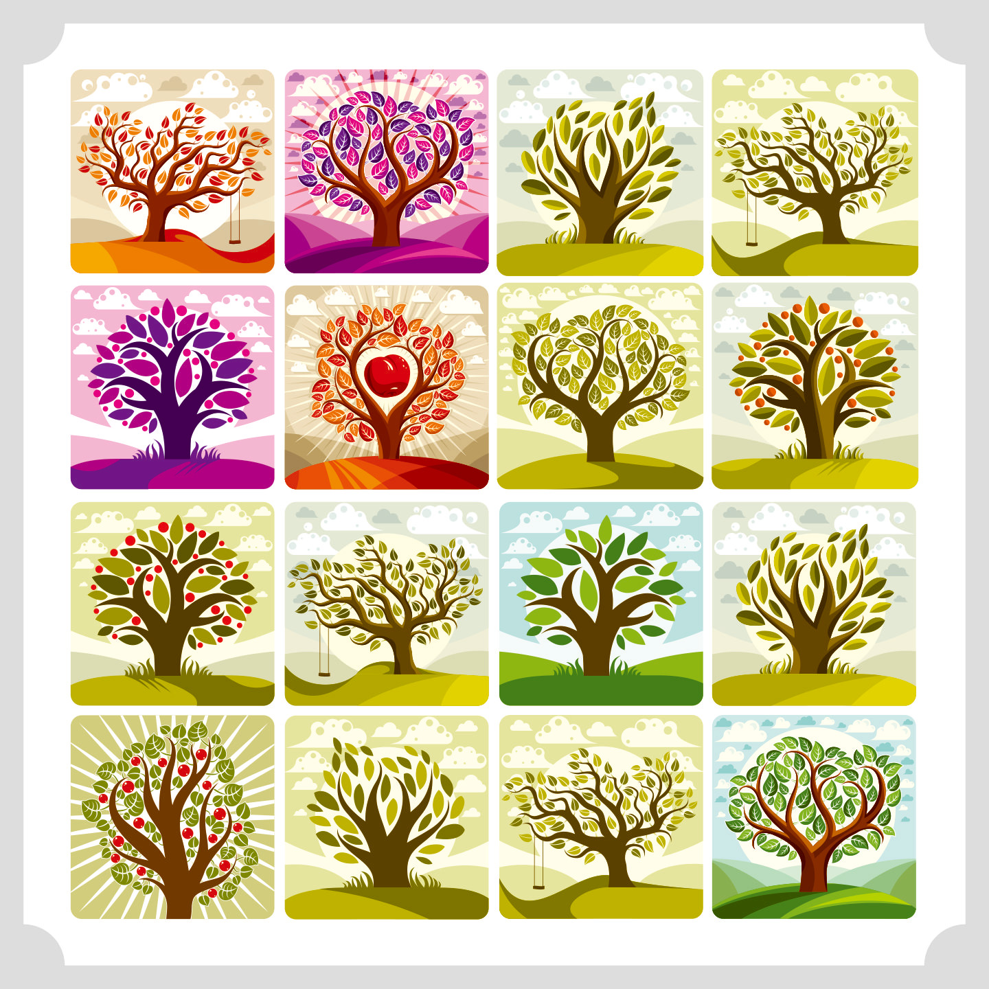 树木小树cdr素材插图