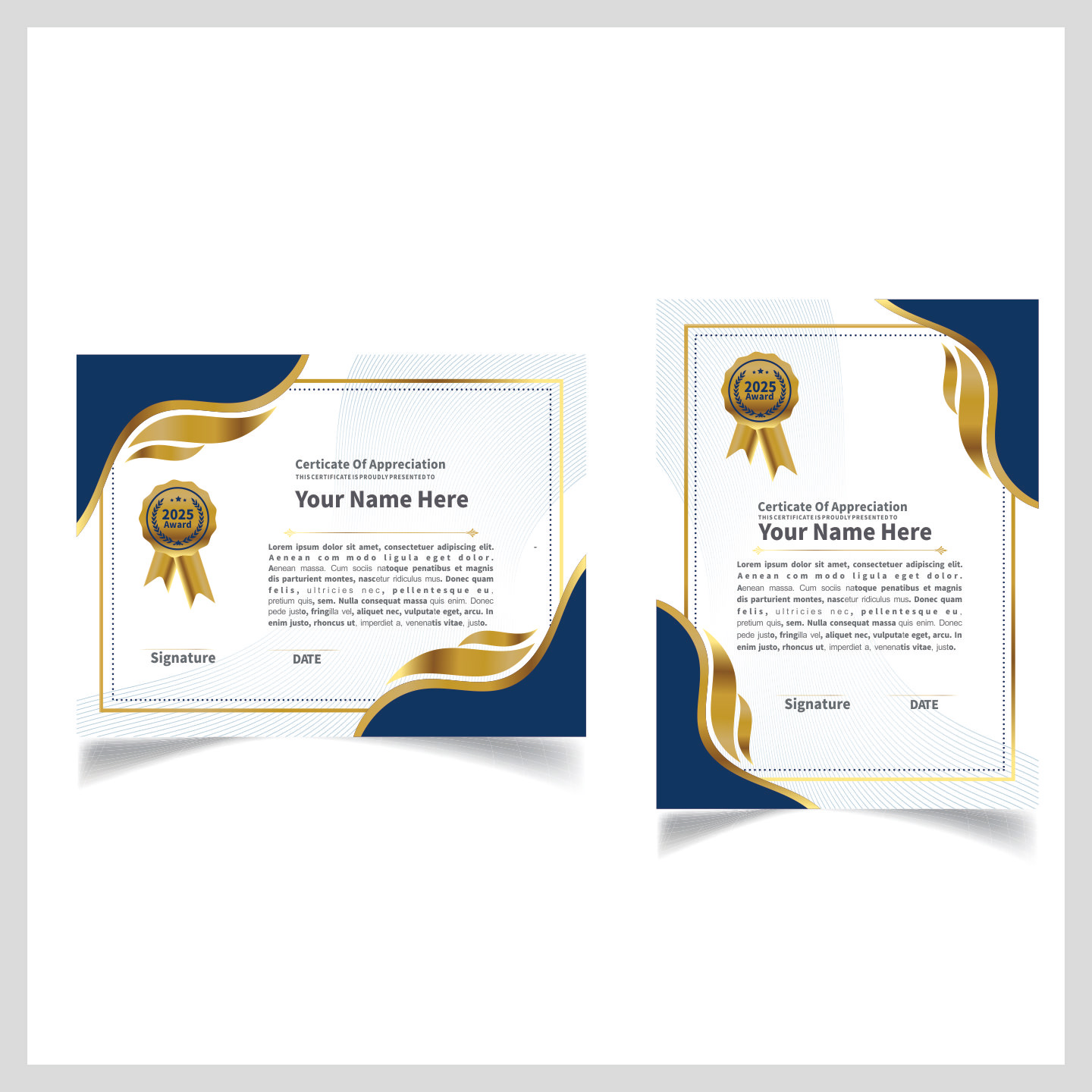 现代风格证书模板插图