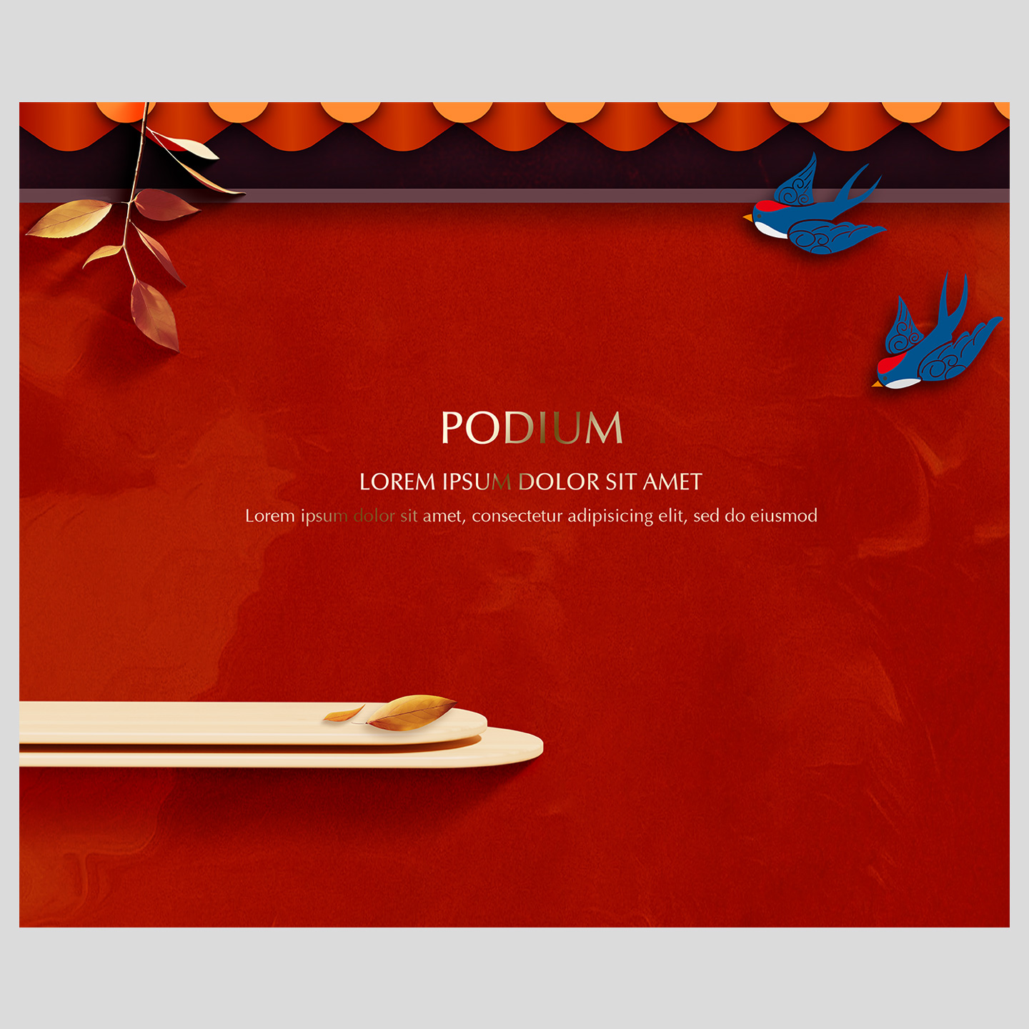 红色仿古背景素材插图