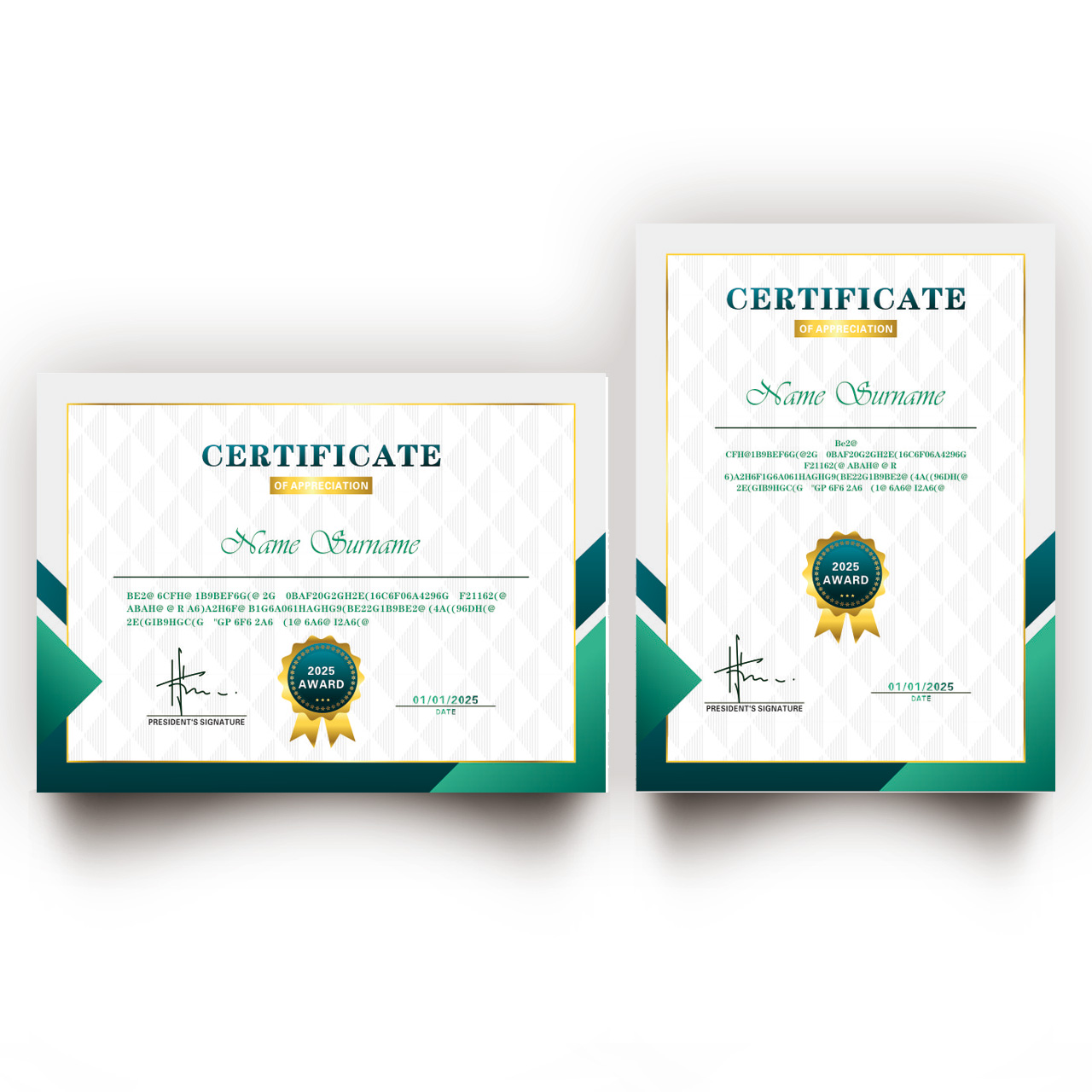 成就证书模板插图