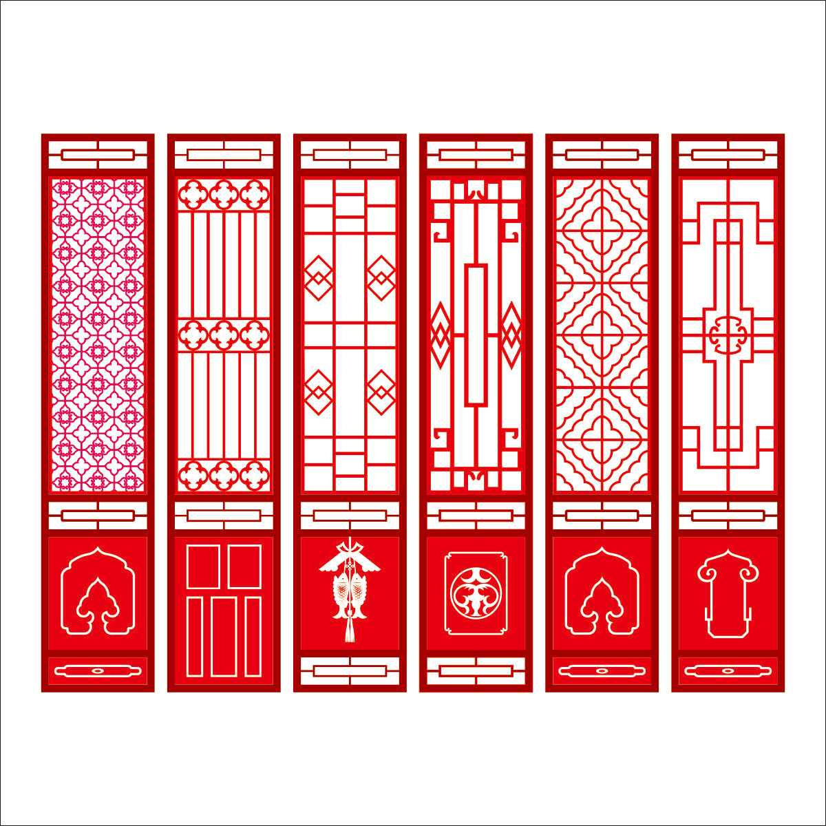 屏风装饰隔断CDR素材插图