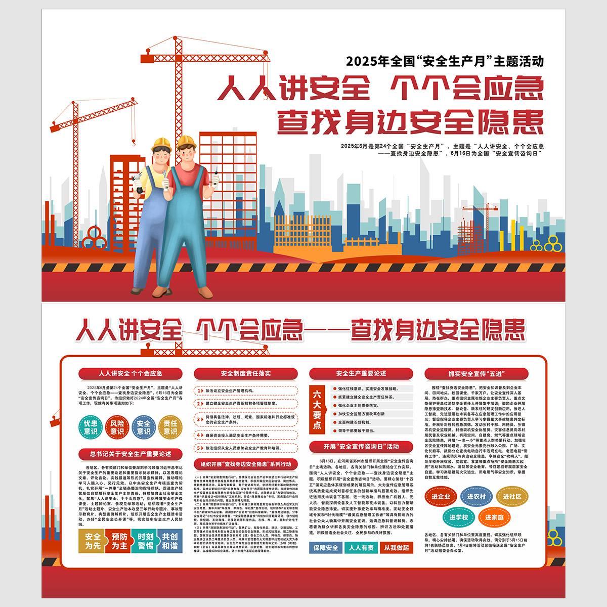2025年安全生产月展板插图