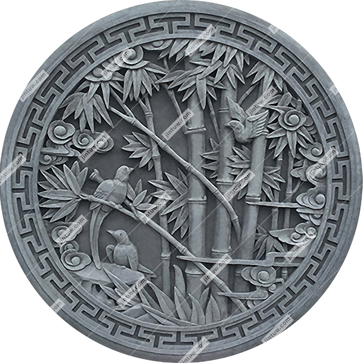 竹子砖雕浮雕插图