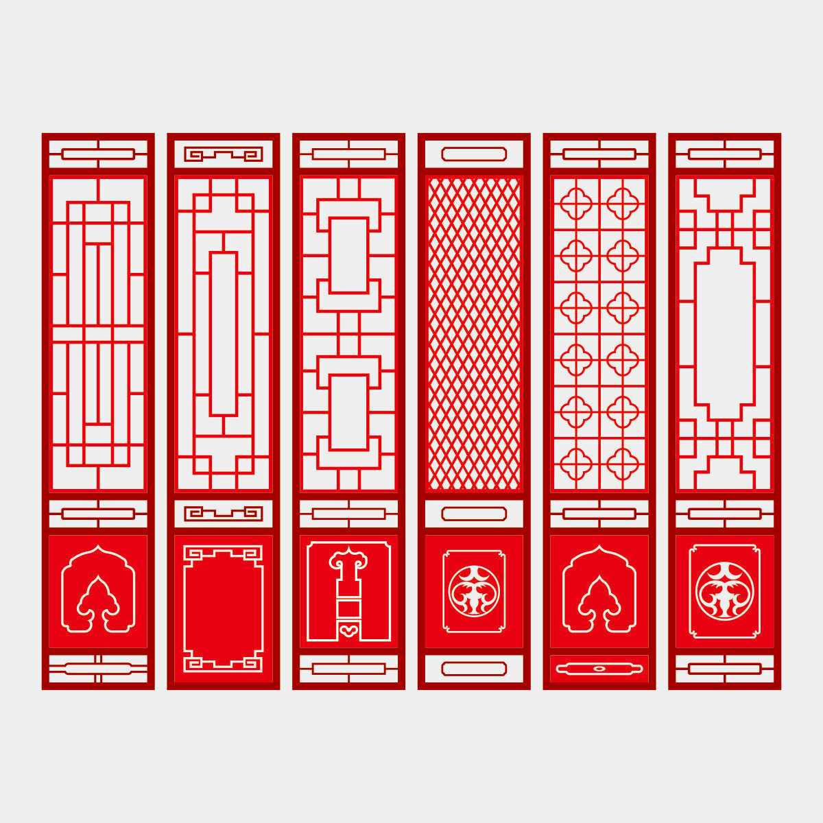 装饰隔断屏风CDR素材插图