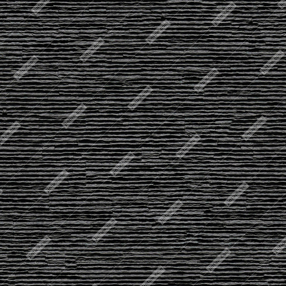深灰色流水石文化石墙面无缝贴图插图