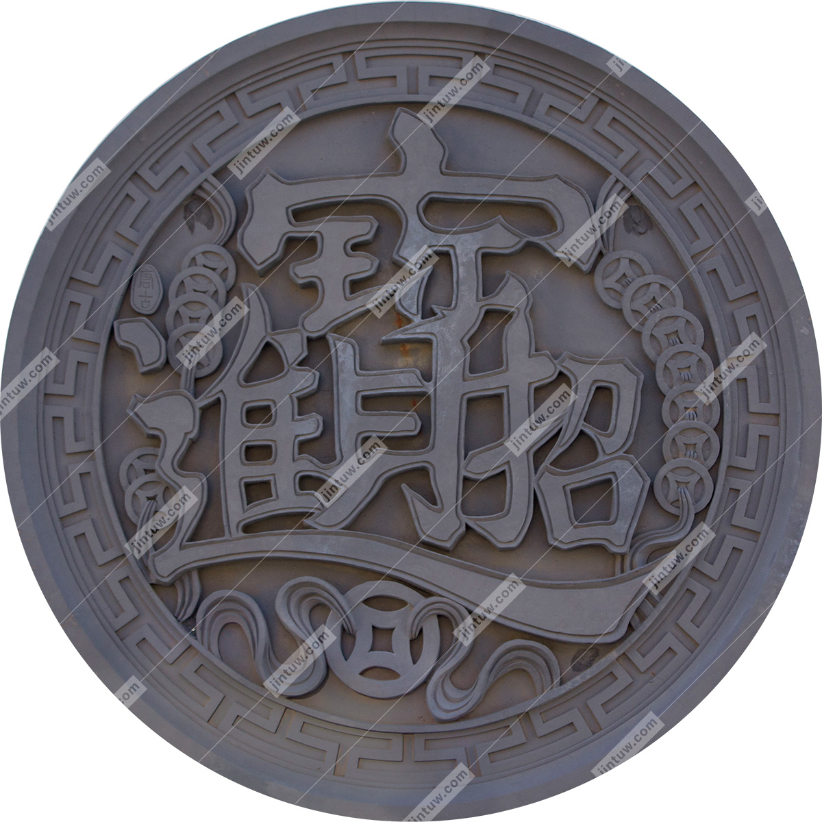 招财进宝砖雕贴图插图