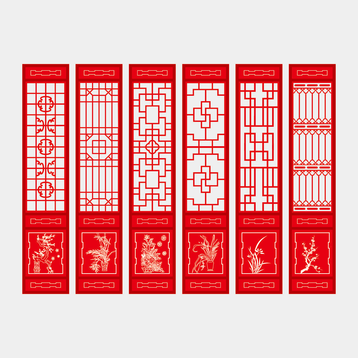 屏风装饰隔断CDR素材插图