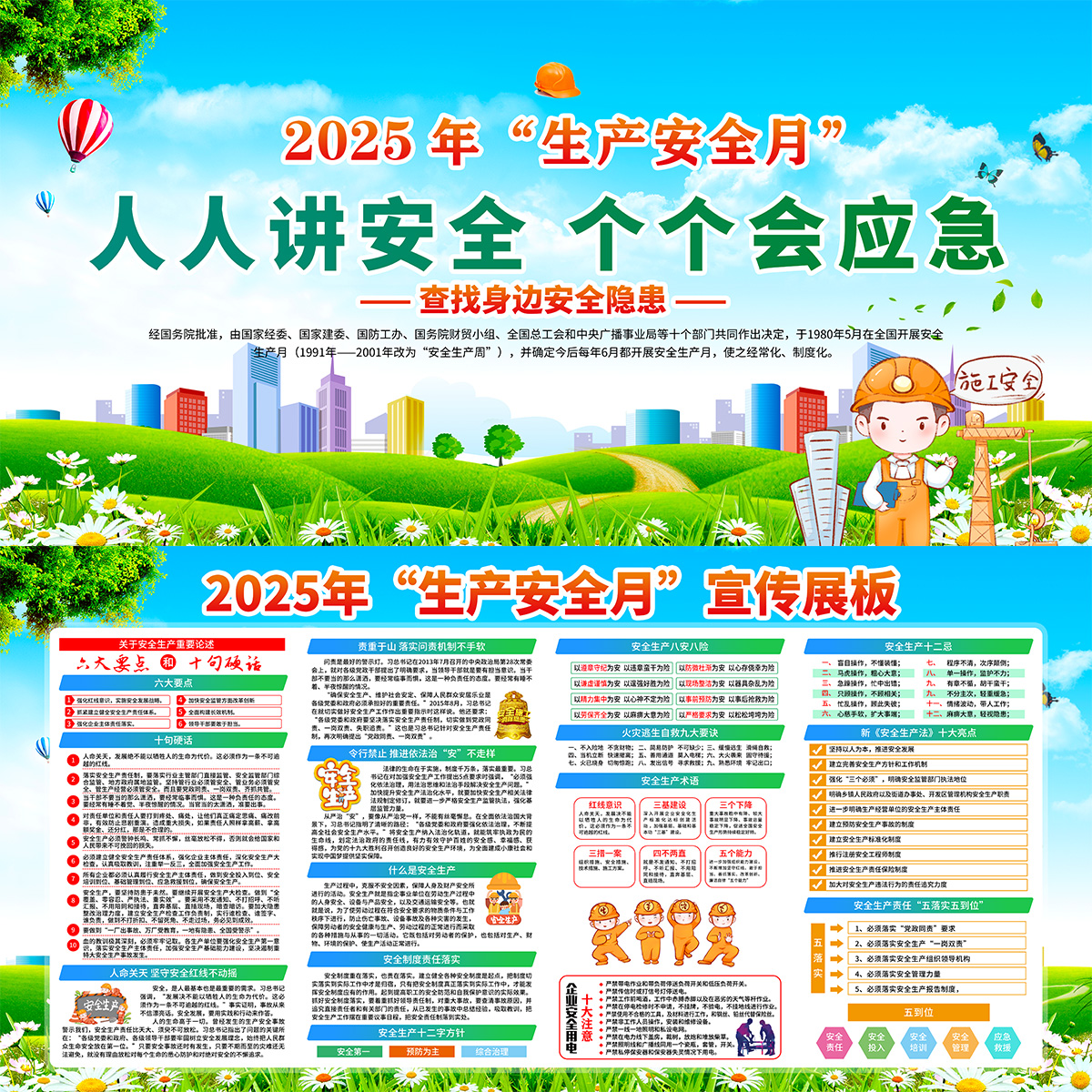 安全生产月展板插图