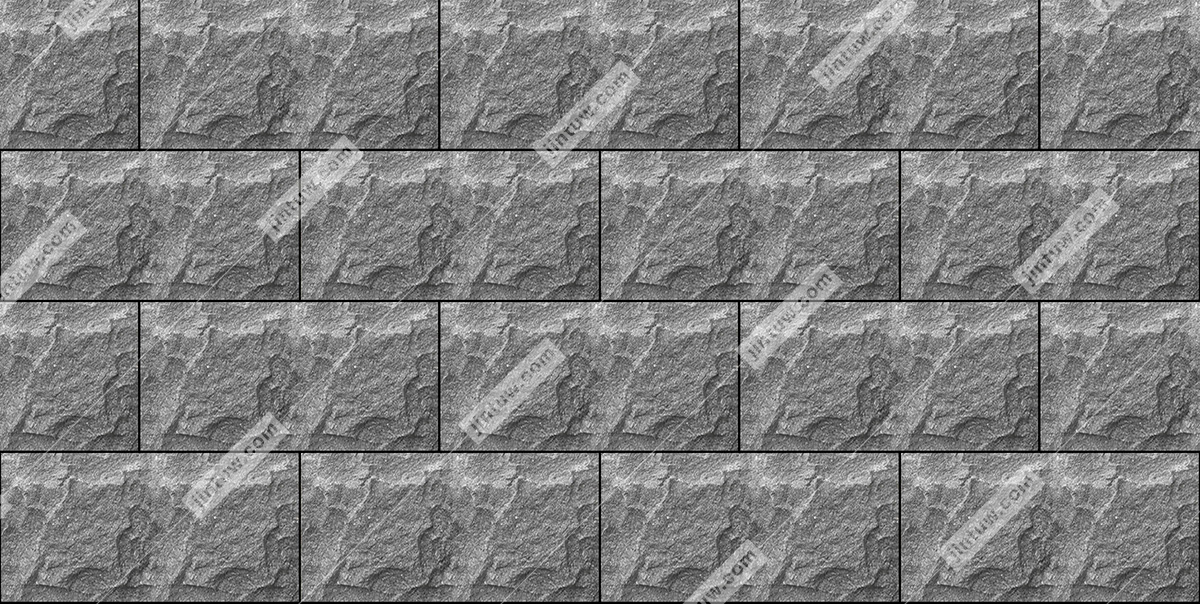 蘑菇石文化石墙面贴砖无缝高清材质插图