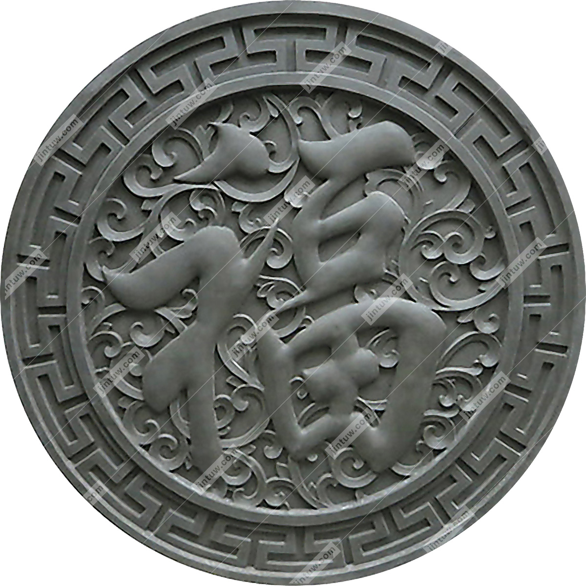 福砖雕浮雕插图