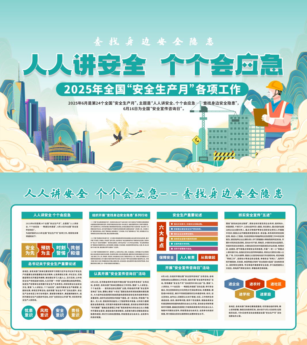 人人讲安全生产展板插图