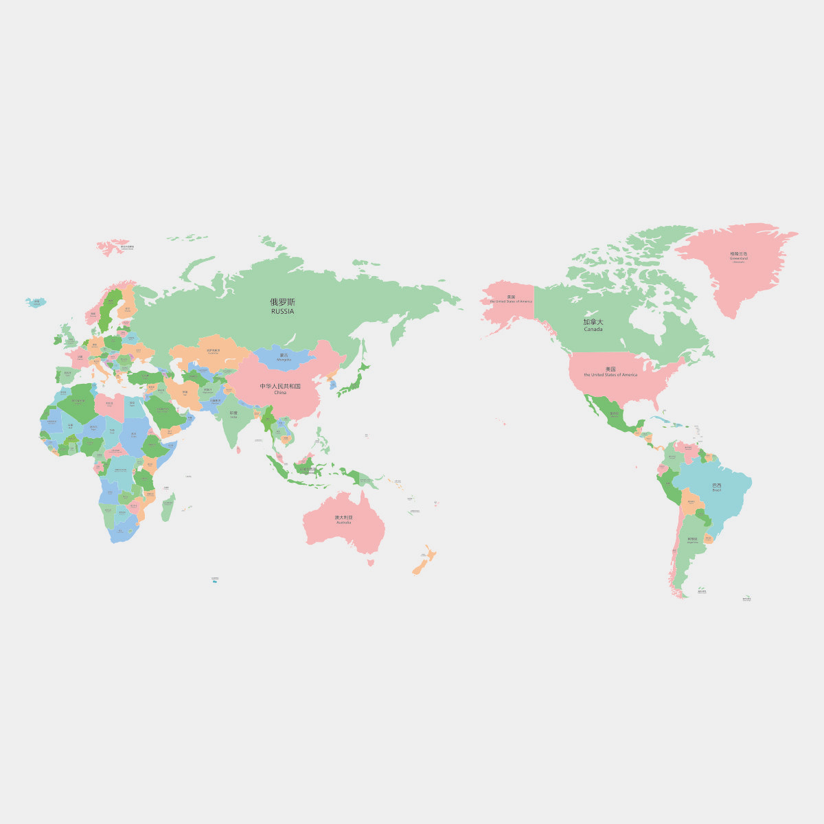 世界地图CDR素材插图