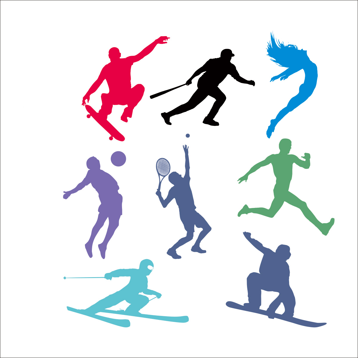 体育运动员CDR矢量素材插图