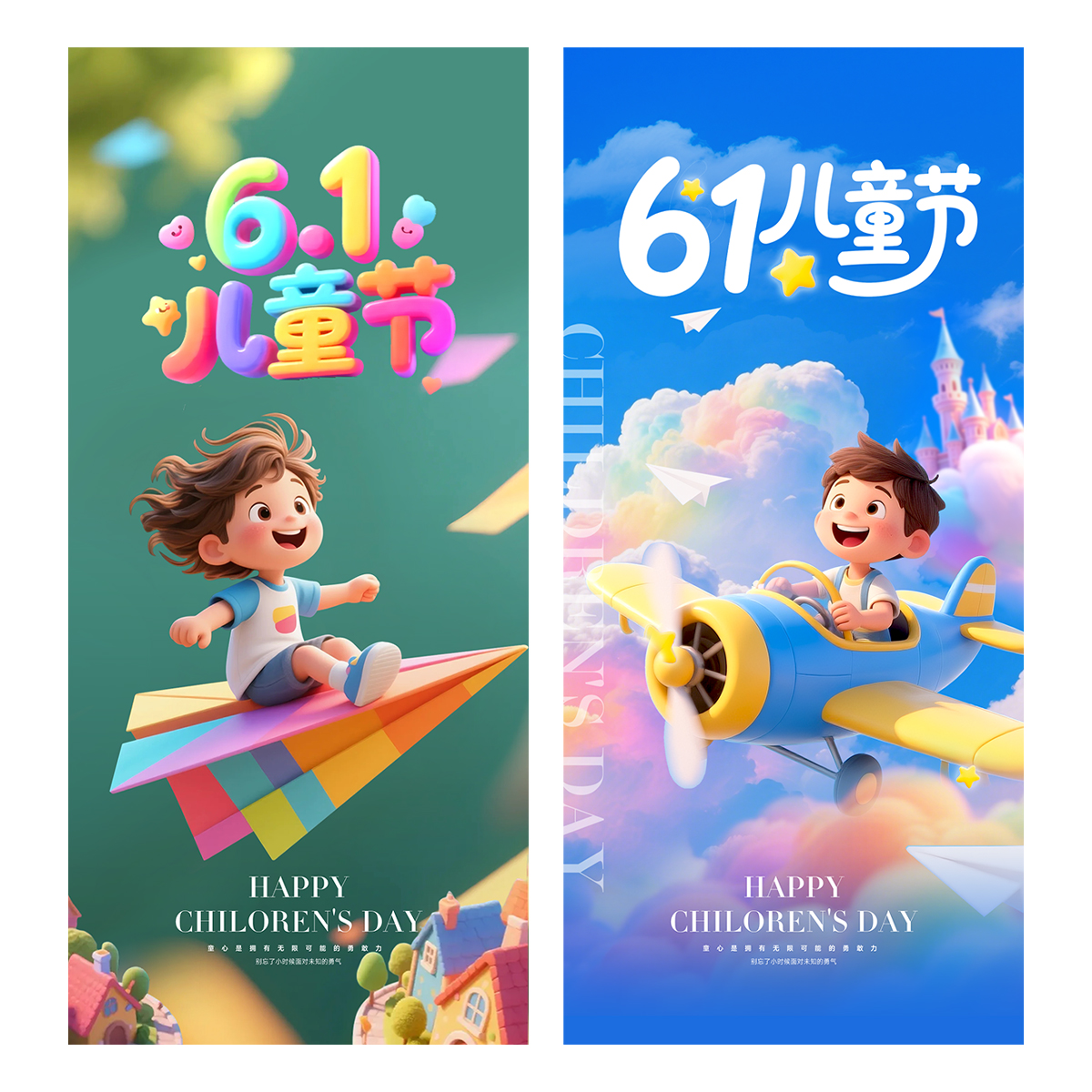 六一儿童节海报插图