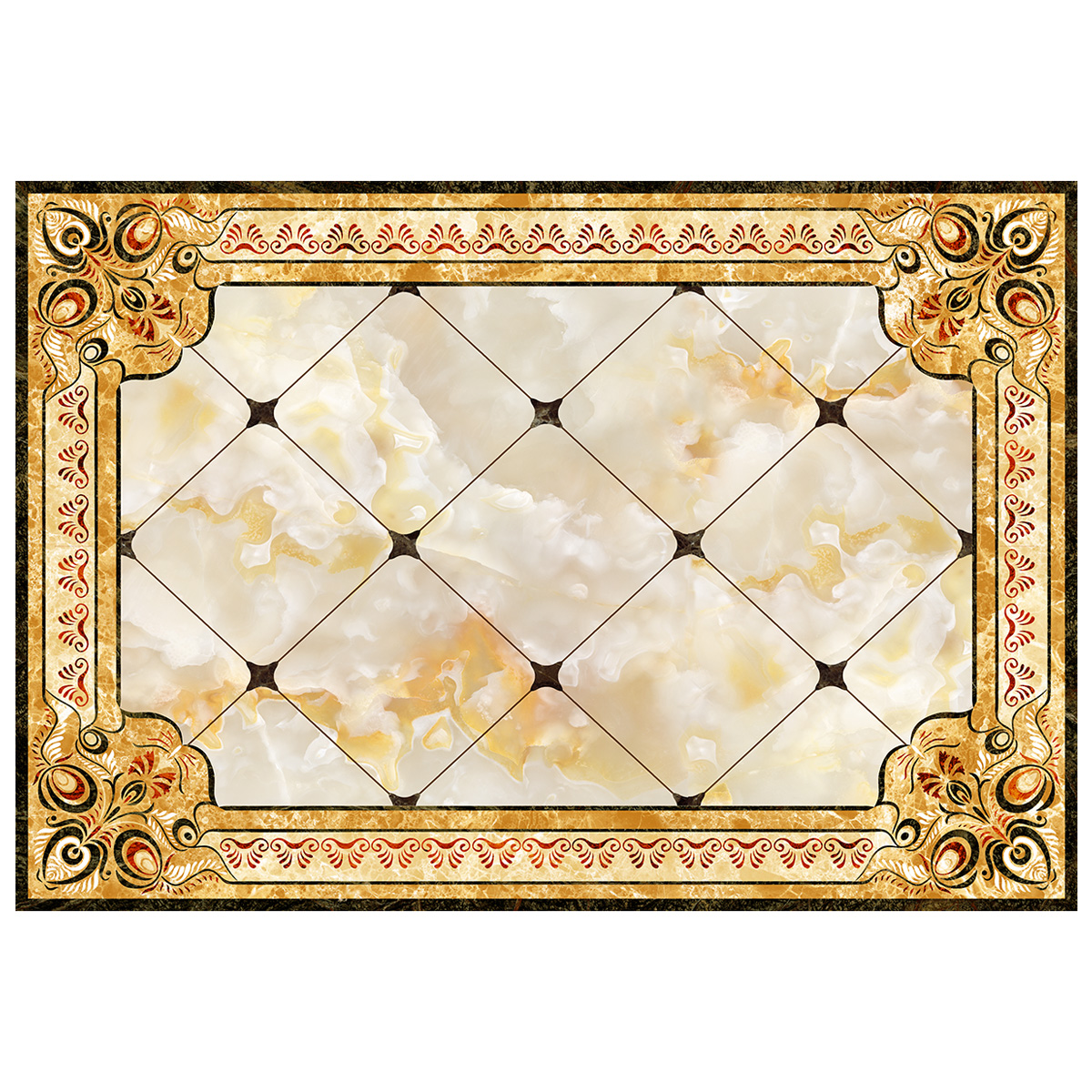 大理石拼花背景墙插图