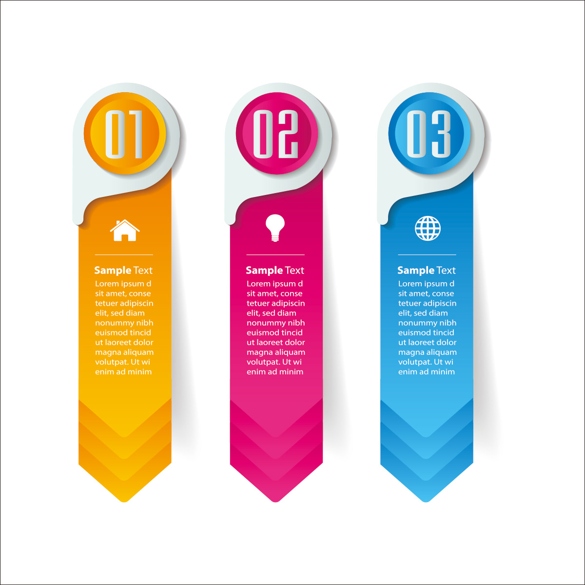 现代横幅信息图CDR矢量模板插图