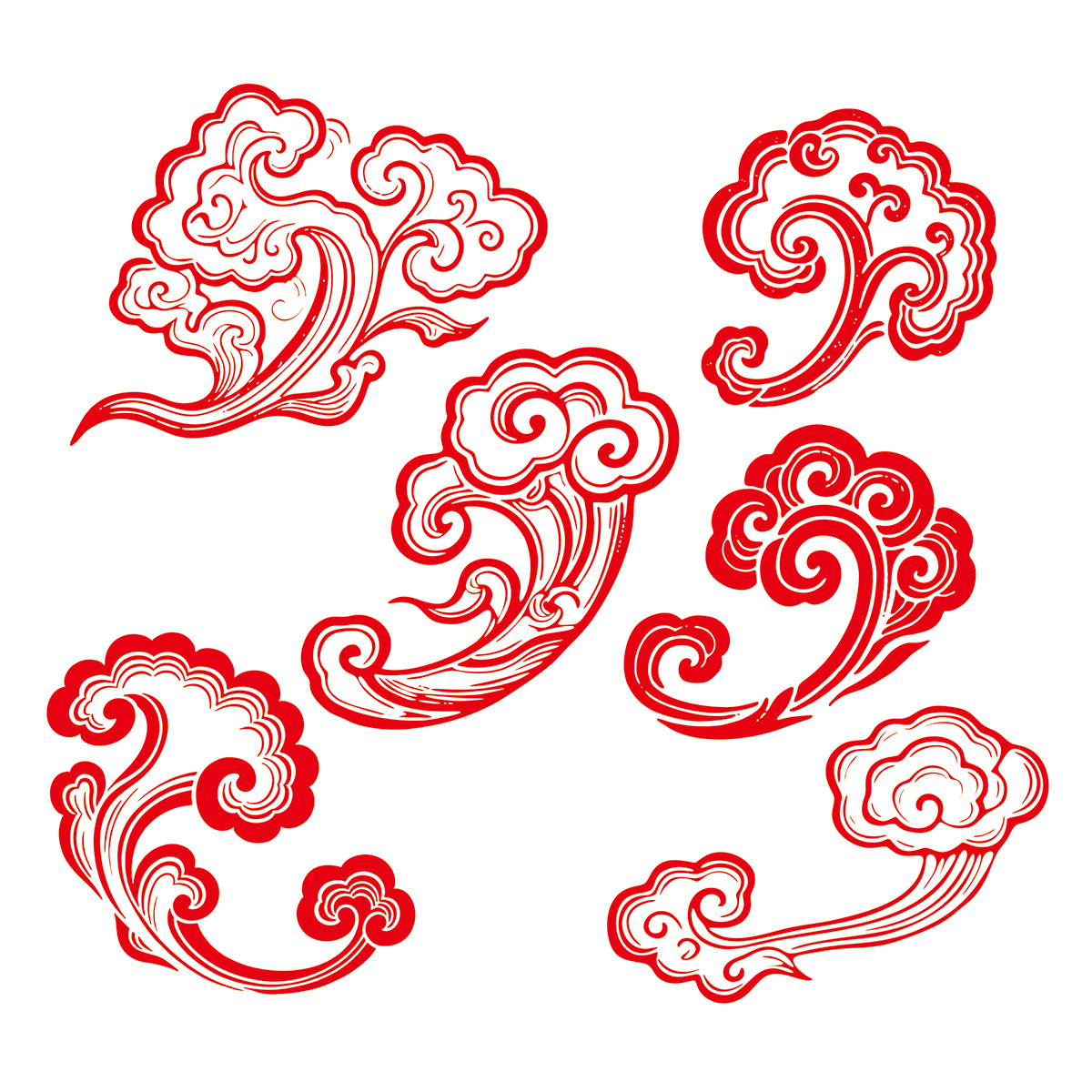 吉祥云纹CDR素材插图