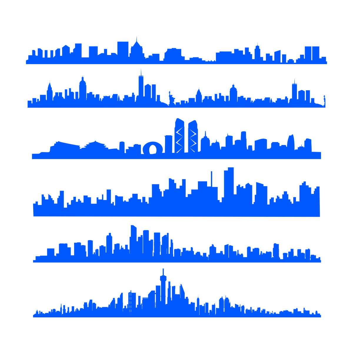 城市剪影CDR素材插图