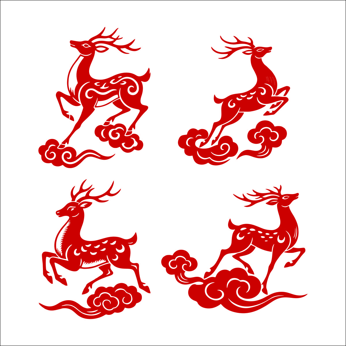 梅花鹿CDR素材插图